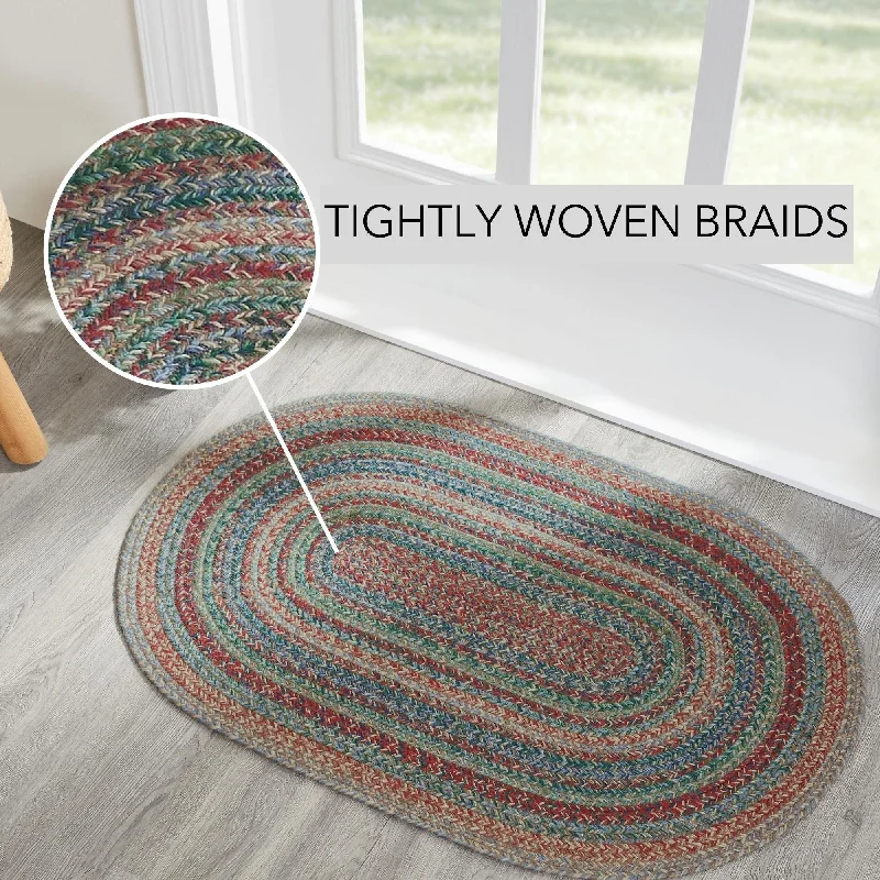 Bed skirts with a ruffled tiered designMulti Jute Rug Oval w/ Pad 24x36