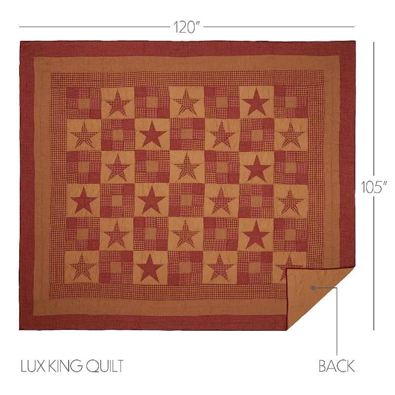 Bed skirts with a metallic thread for a touch of glamourNinepatch Star Luxury King Quilt 120Wx105L Bed skirts with a metallic thread for a touch of glamourNinepatch Star Luxury King Quilt 120Wx105L