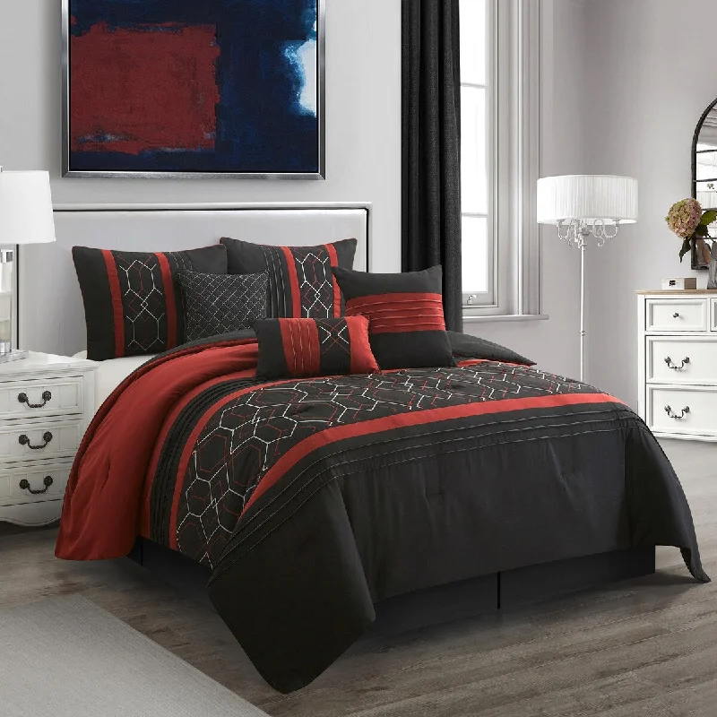 Synthetic - filled comforters like polyester for affordability and hypoallergenic propertiesNanshing Henry 7-Piece Geometric Comforter Set Synthetic - filled comforters like polyester for affordability and hypoallergenic propertiesNanshing Henry 7-Piece Geometric Comforter Set