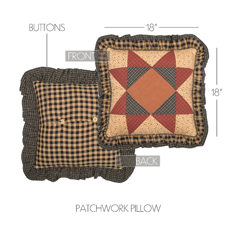 Bed skirts with a geometric cut - out designMaisie Patchwork Pillow 18x18