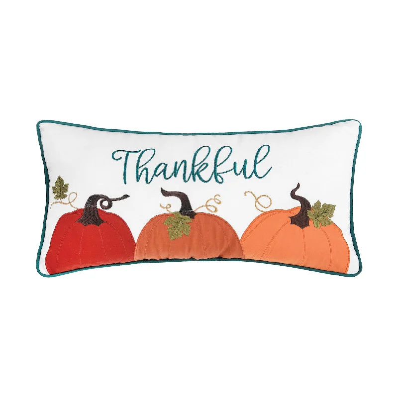 Round Pillows for Boho-Style InteriorsThankful Pumpkins Pillow