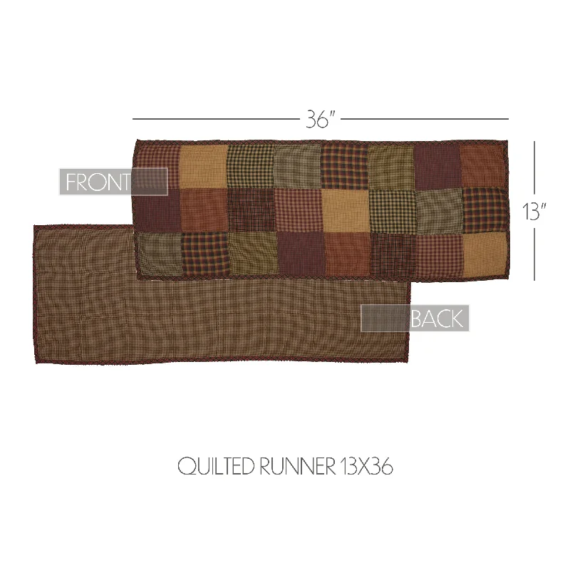 Linen bed skirts for a natural and rustic feelHeritage Farms Quilted Runner 13x36