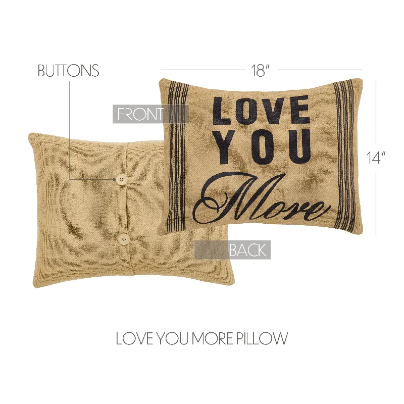 Bed skirts with a lace trim for a romantic touchLove You More Pillow 14x18