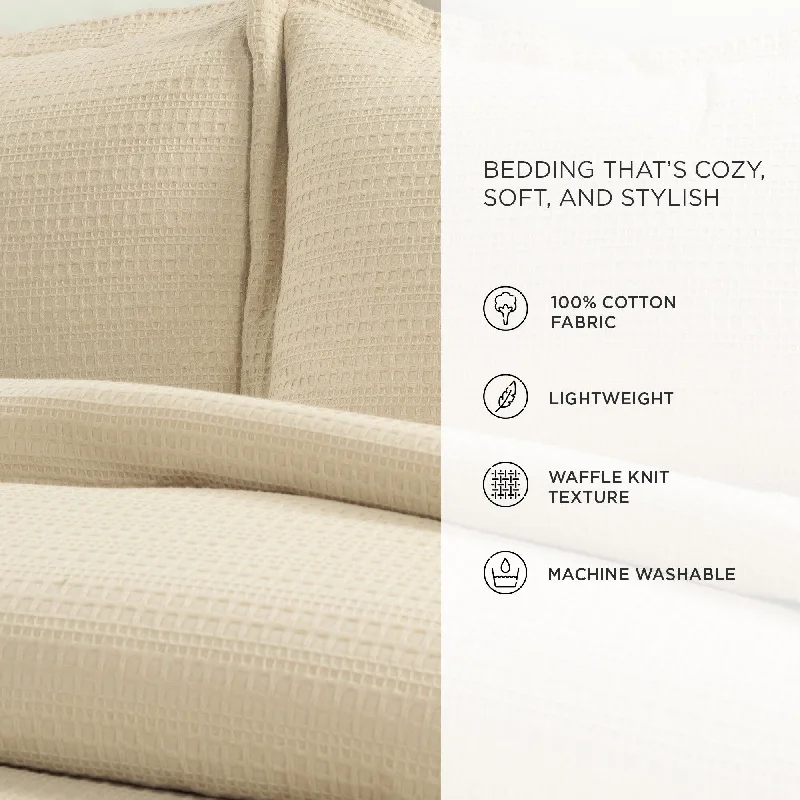 Synthetic - filled comforters like polyester for affordability and hypoallergenic propertiesLush Decor Haniya Solid Waffle Woven Cotton Textured Comforter Set Synthetic - filled comforters like polyester for affordability and hypoallergenic propertiesLush Decor Haniya Solid Waffle Woven Cotton Textured Comforter Set