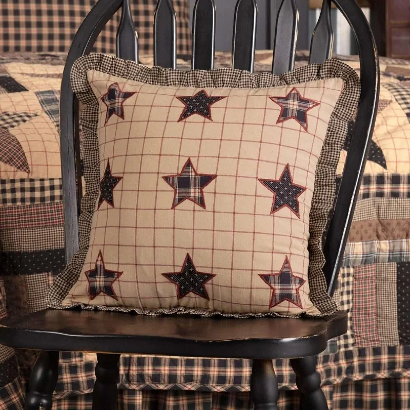 Firm Pillows for Side SleepersBingham Star Fabric Pillow with Applique Stars 16x16 VHC Brands