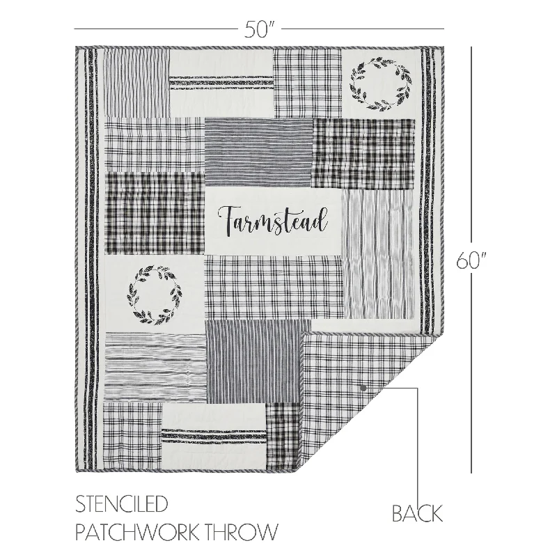 Bed skirts in bold colors for a statement - making lookSawyer Mill Black Stenciled Patchwork Throw 50x60 Bed skirts in bold colors for a statement - making lookSawyer Mill Black Stenciled Patchwork Throw 50x60