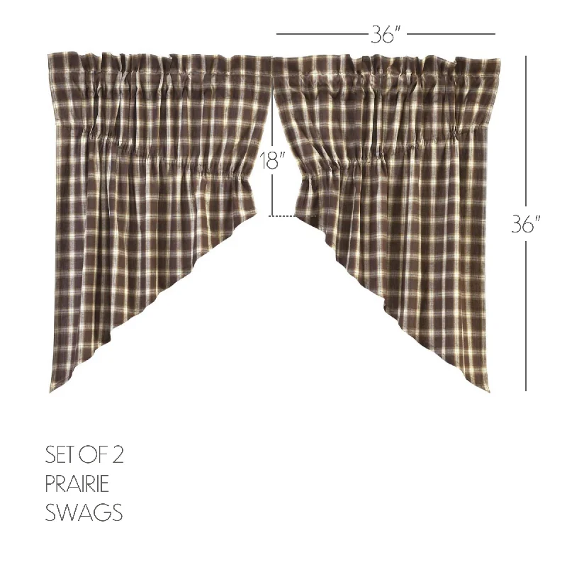 Bed skirts with a Christmas - themed patternRory Prairie Swag Set of 2 36x36x18