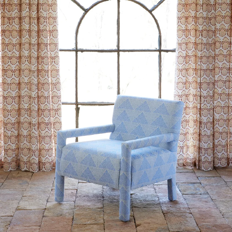 Decorative Pillows for Living Room MakeoverSquare Chair in Farzu Light Azure