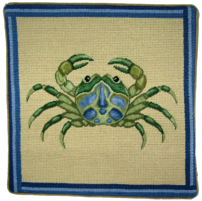 Hypoallergenic Pillows for Allergy SufferersGreen Crab Pettipoint Pillow 13 in.