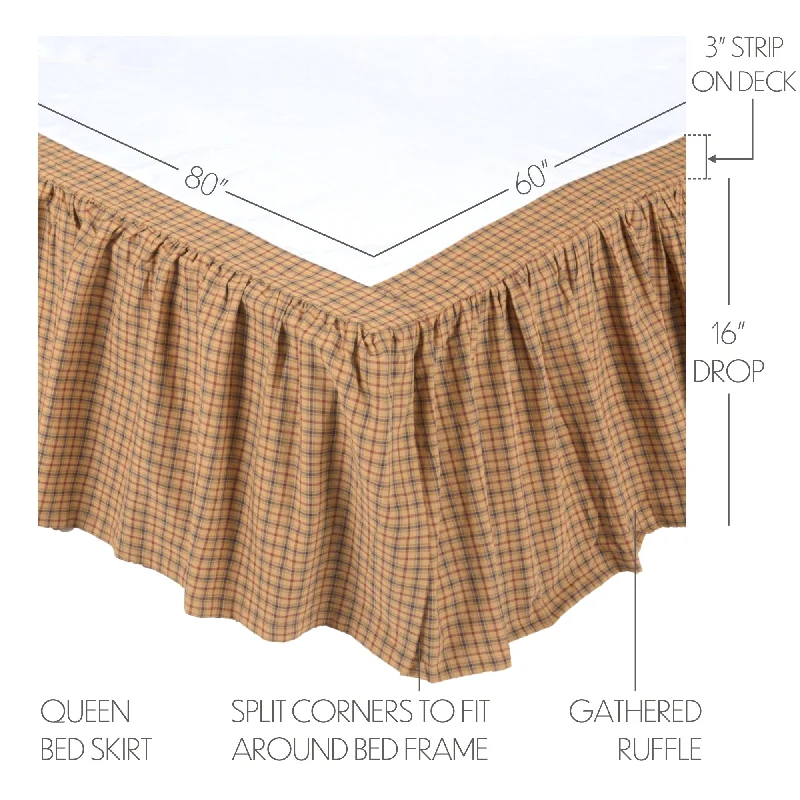 Bed skirts with a metallic thread for a touch of glamourMillsboro Queen Bed Skirt 60x80x16 Bed skirts with a metallic thread for a touch of glamourMillsboro Queen Bed Skirt 60x80x16