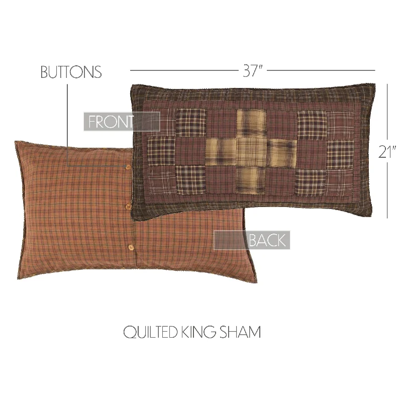 Bed skirts with a football - team - colored patternPrescott King Sham 21x37