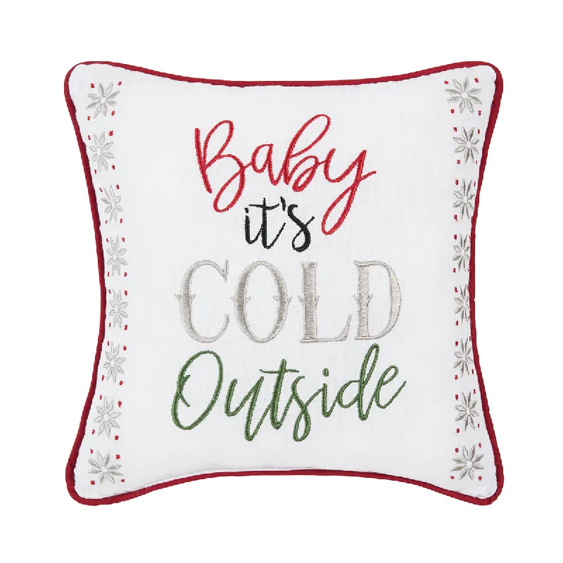 Round Pillows for Boho-Style InteriorsBaby It's Cold Outside Mini Pillow