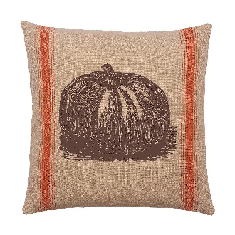 Round Pillows for Boho-Style InteriorsPumpkin Feed Sack Pillow