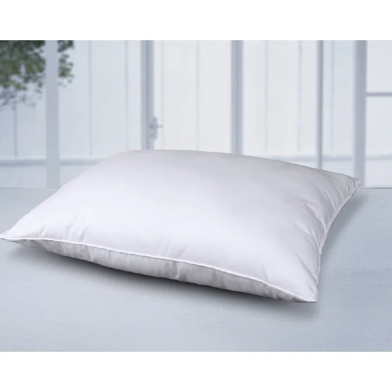 Soft and Fluffy Pillows for Bedroom ComfortCottonloft Self-Cooling Multi Position Feather Core and Cotton Filled Soft Bed Pillow with Cotton Cover - White